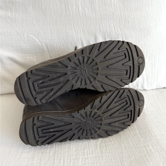 UGG Grey Femme Lace-Up Fur Lined Booties - Picture 5 of 6